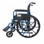 Cadeira de rodas dobrável com rodas azuis grandes